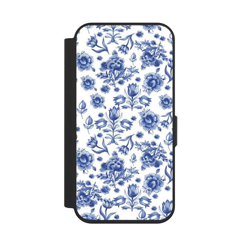 iPhone 15 Pro NIVOflip Blaues Blumenmuster