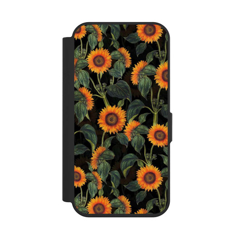 Apple iPhone 15 Pro NIVOflip Sonnenblume schwarz