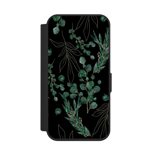 Apple iPhone 15 Pro NIVOflip Eukalyptusblätter schwarz