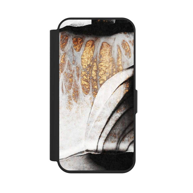 iPhone 15 Pro NIVOflip Schwarze und goldene Adern