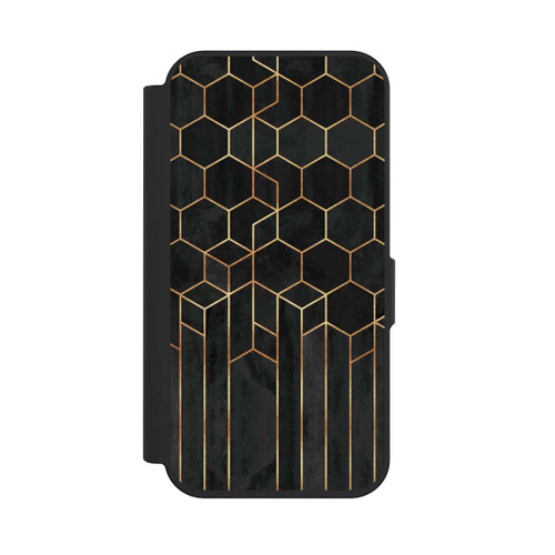Apple iPhone 15 Pro NIVOflip Schwarze Sechsecke