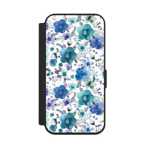 Apple iPhone 15 Pro NIVOflip Winterblumensträuße Blau