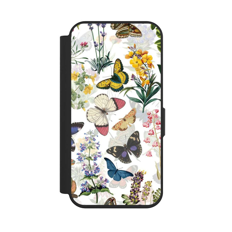 iPhone 15 Pro NIVOflip Feldblumen und Schmetterlinge