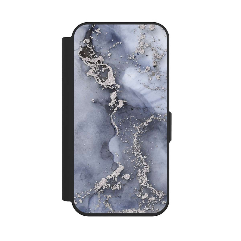 iPhone 15 Pro NIVOflip Encre Bleu Argent