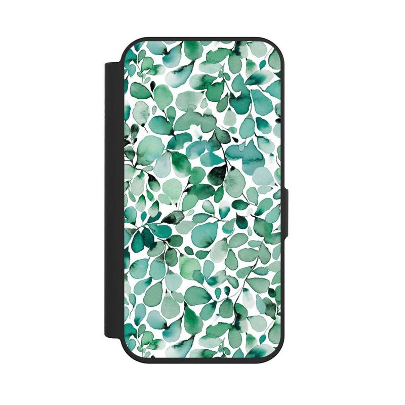 iPhone 15 Pro NIVOflip Aquarellmuster Blätter