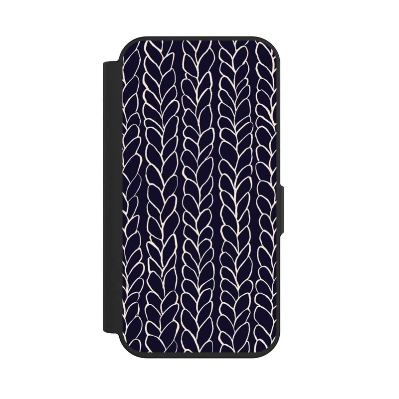 iPhone 15 Pro NIVOflip Tresses En Laine Dessins Marine