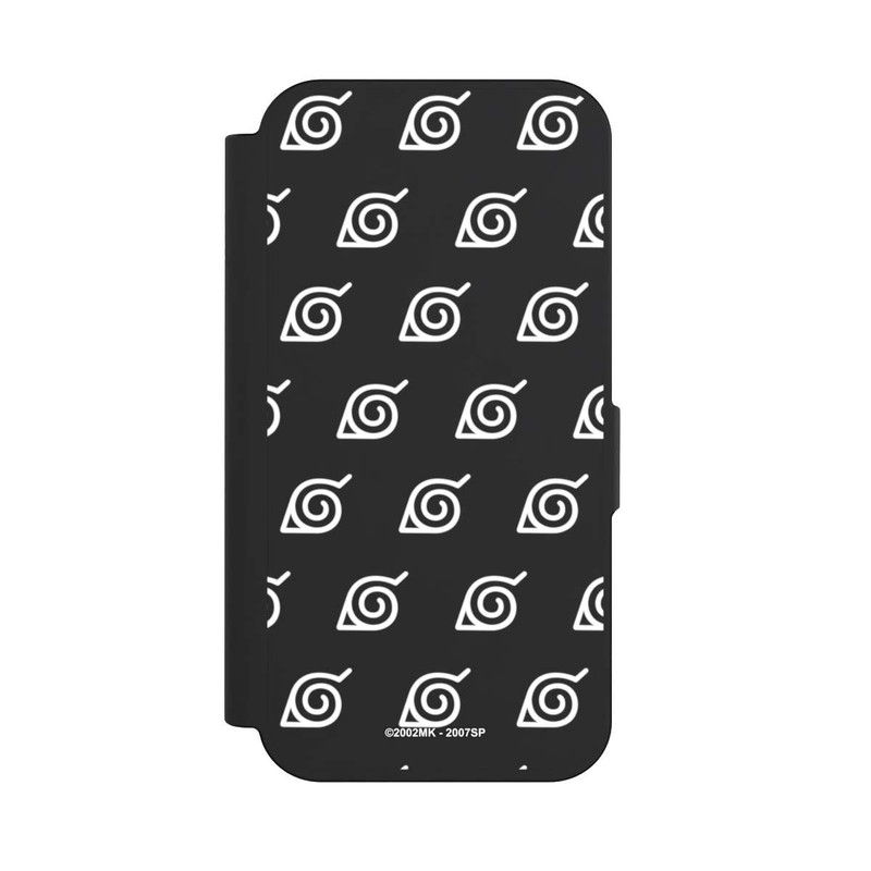 iPhone 15 Pro NIVOflip white Konoha-Pattern Transparent