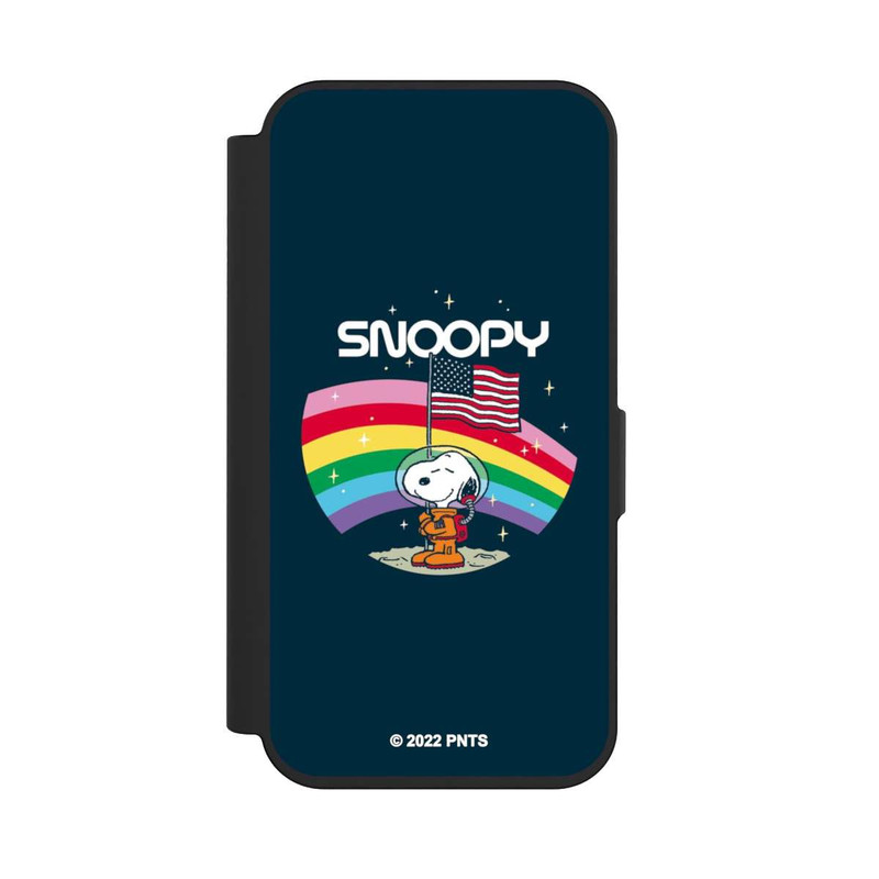 iPhone 15 Pro NIVOflip Snoopy Weltraumreisender Regenbogen