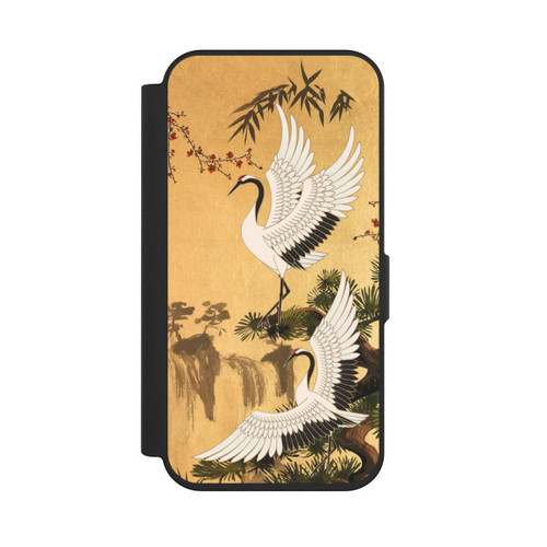 Apple iPhone 15 Pro NIVOflip Kraniche Gold Japan 2