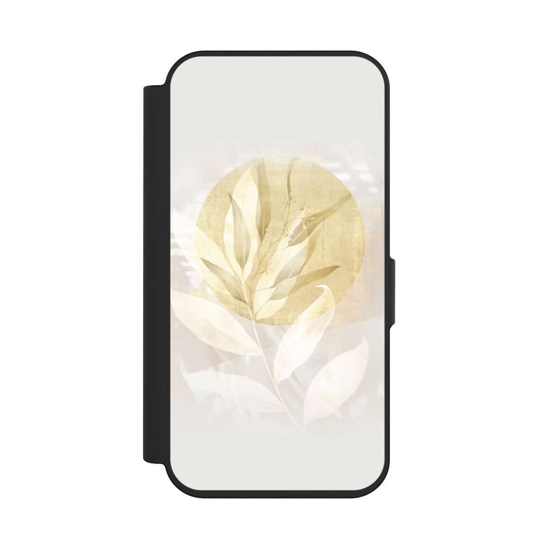 iPhone 15 Pro NIVOflip Boho Gold Blumen Kunst