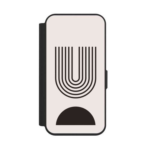 Apple iPhone 15 Pro NIVOflip Modern Art Schwarz Lines