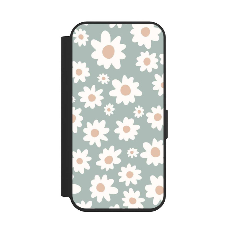 iPhone 15 Pro NIVOflip Gänseblümchen Muster grün