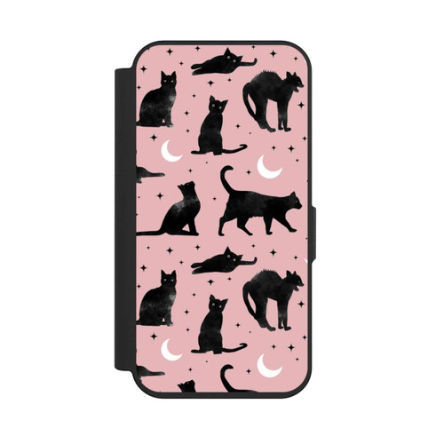 Apple iPhone 15 Pro NIVOflip Lune &amp; Chats Fond Rose