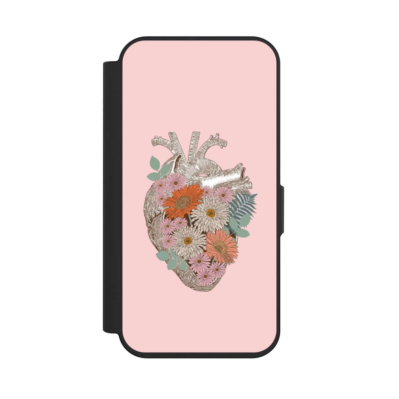 iPhone 15 Pro NIVOflip Florales Vintage-Herz