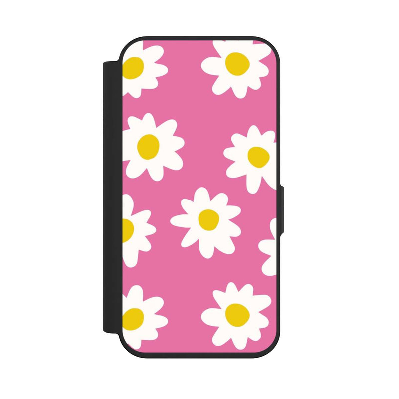 iPhone 15 Pro NIVOflip Gänseblümchenmuster rosa