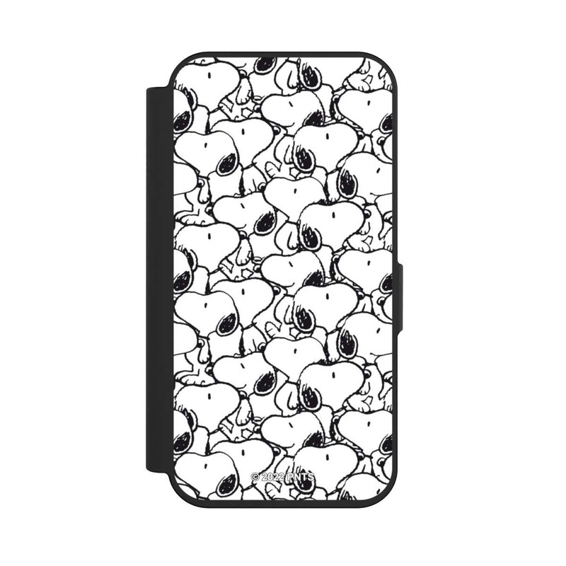 iPhone 15 Pro NIVOflip Snoopy Muster Schwarz und Weiß