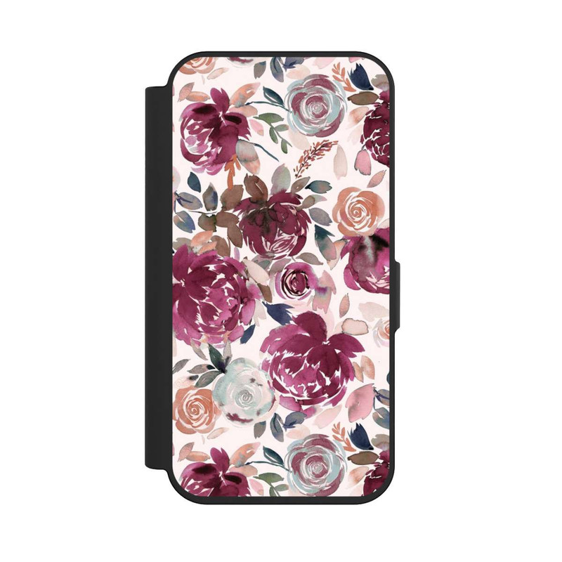 iPhone 15 Pro NIVOflip Herbstpfingstrosen und Rosen in Rosa