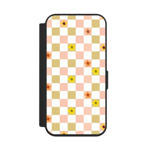 Apple iPhone 15 Pro NIVOflip Kariert nostalgische Pastellblumen