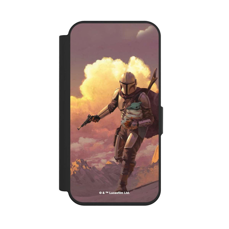 iPhone 15 Pro NIVOflip Les nuages ​​du coucher du soleil Mandalorien et Grogu