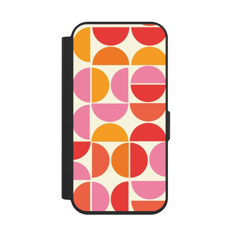 iPhone 15 Pro NIVOflip Retro Trend Muster Orange