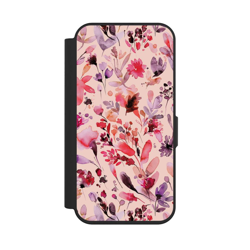 iPhone 15 Pro NIVOflip Fleurs artistiques Viva Magenta