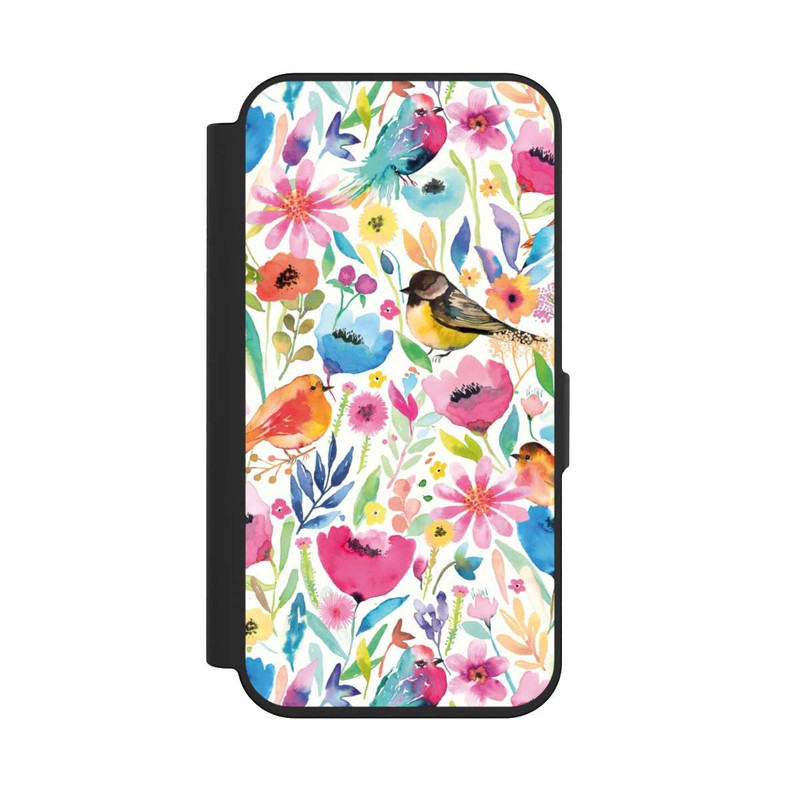 iPhone 15 Pro NIVOflip Wunderliche Vögel und Blumen