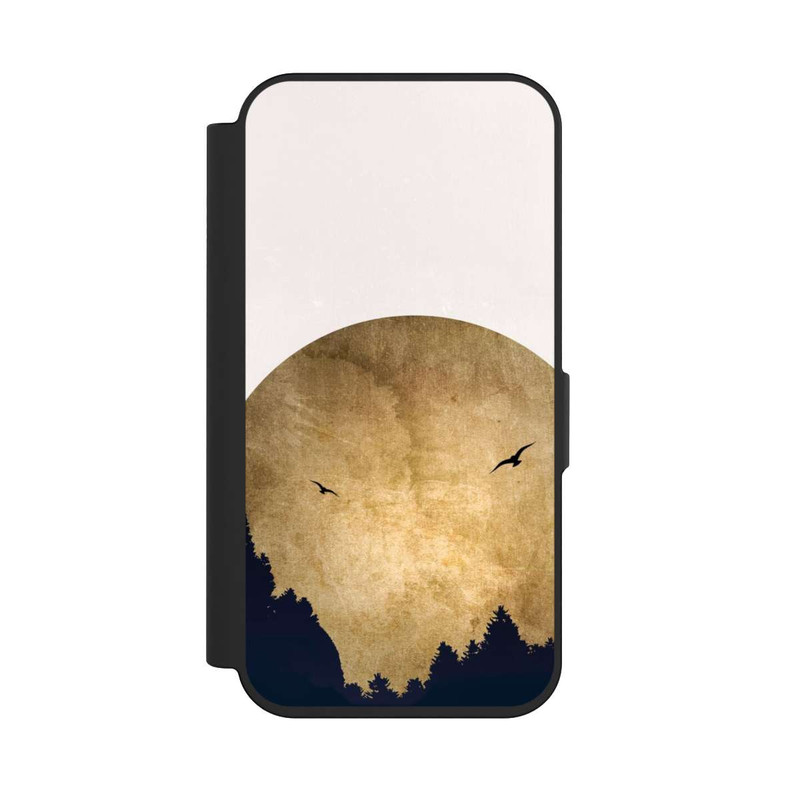 iPhone 15 Pro NIVOflip Zwei Vögel vor Mond