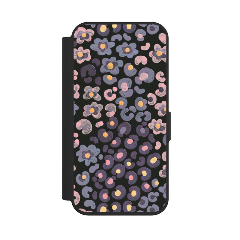iPhone 15 Pro NIVOflip Peau d'animal avec fleurs