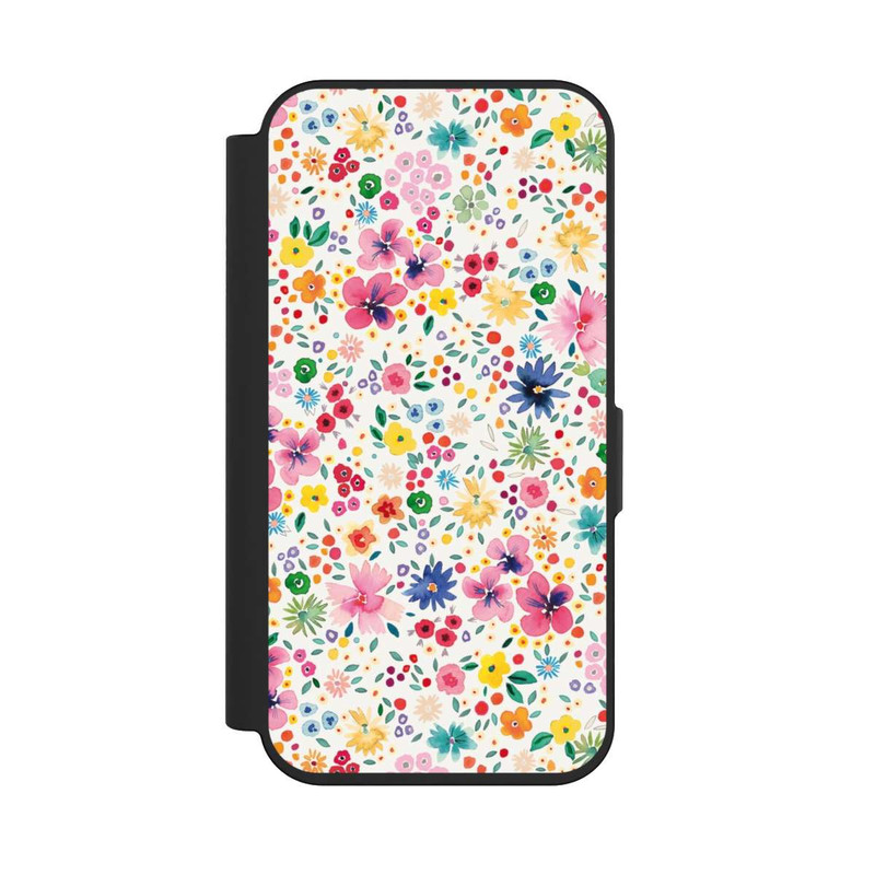 iPhone 15 Pro NIVOflip Millefleurs Pink Spring Garden