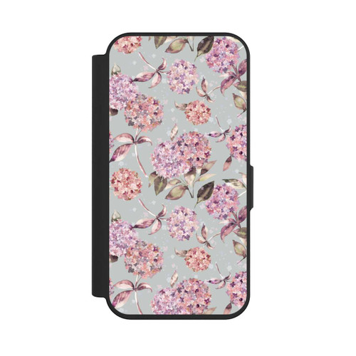 Apple iPhone 15 Pro NIVOflip Pastel Magic Hydrangea Floral Watercolor Pink