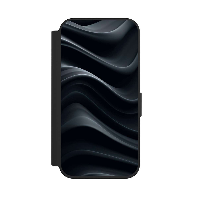 iPhone 15 Pro NIVOflip Black Waves Texture