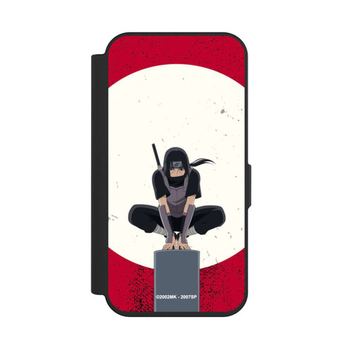 Apple iPhone 15 Pro NIVOflip Symbole Itachi Uchiha fond rouge