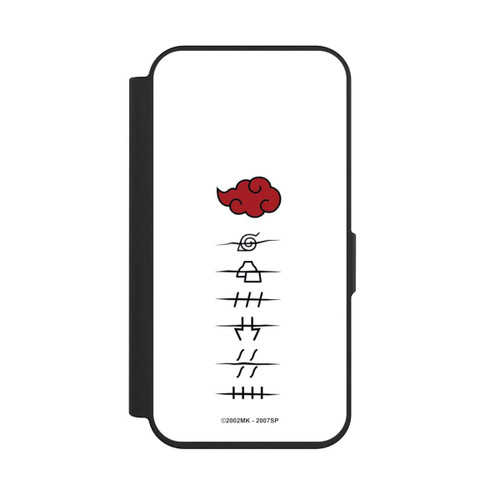 Apple iPhone 15 Pro NIVOflip Akatsuki Mitgliedersymbole Weiß