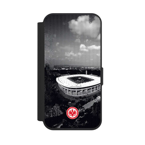 Apple iPhone 15 Pro NIVOflip SGE Stadion Schwarz Weiß