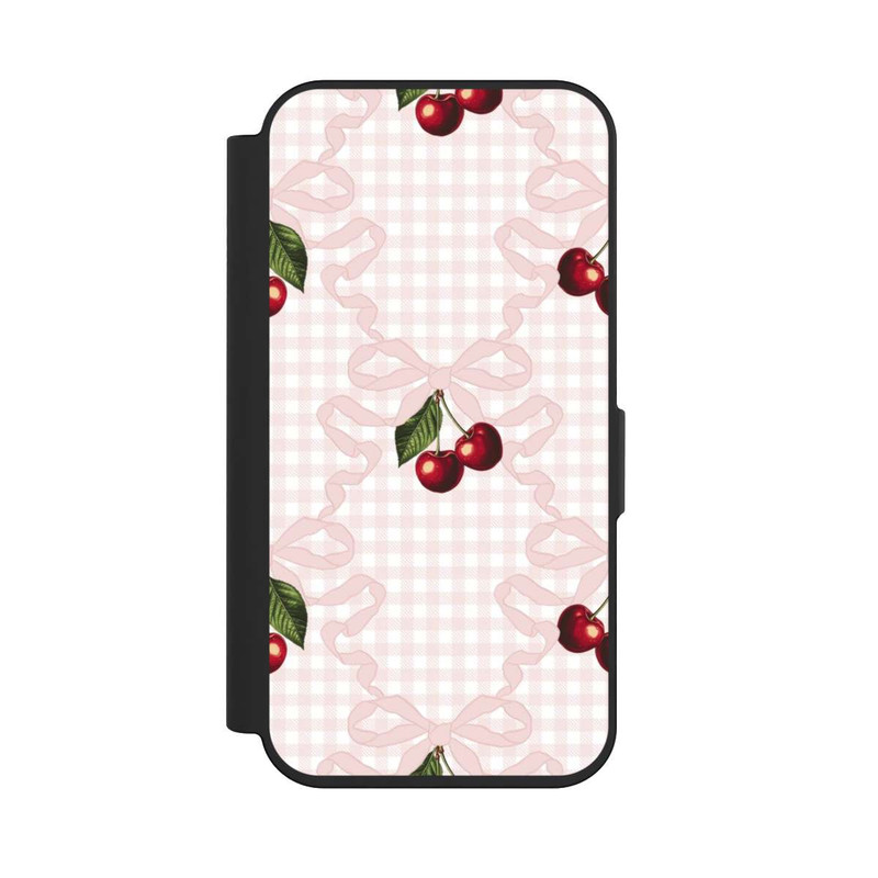 iPhone 15 Pro NIVOflip Motif cerise rose