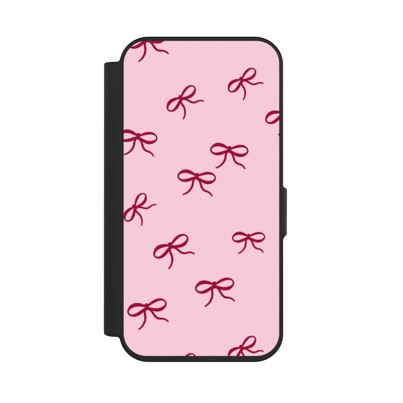 iPhone 15 Pro NIVOflip Schleifen Muster Rot Pink