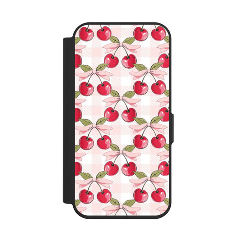 Apple iPhone 15 Pro NIVOflip Pink Cherry Pattern with AI