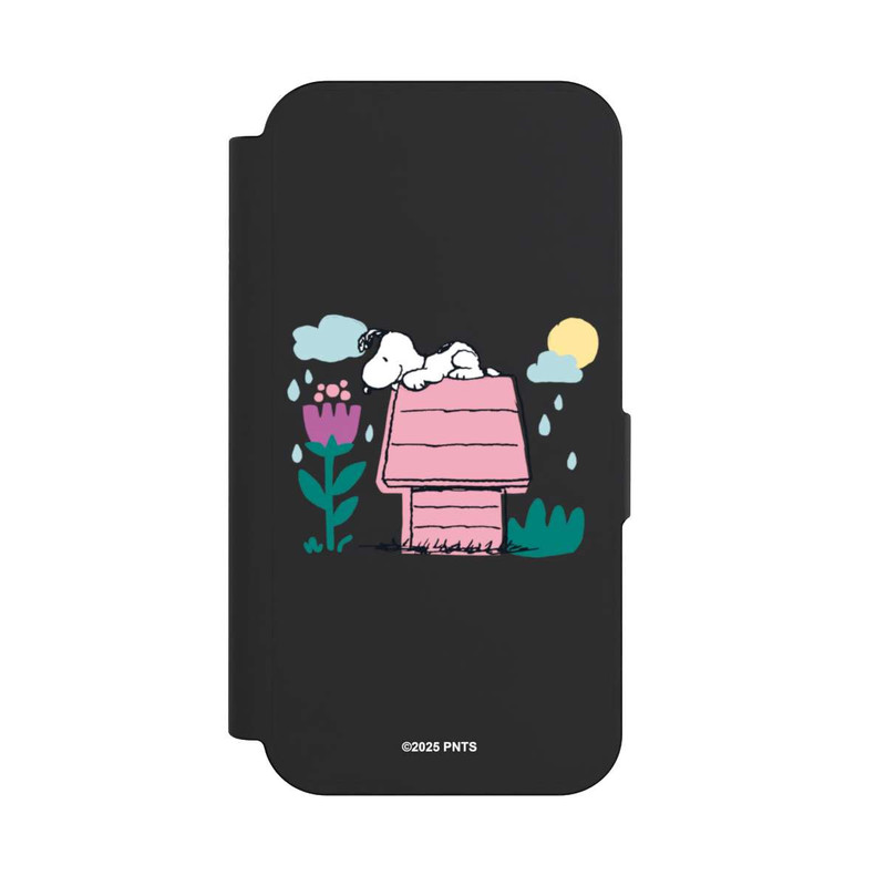 iPhone 15 Pro NIVOflip Snoopy Hundehütte Frühling transparent