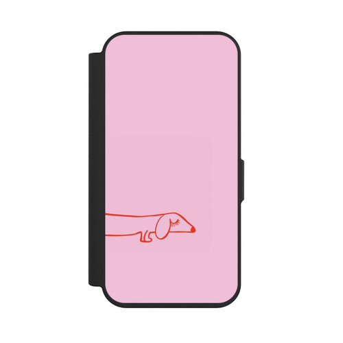 Apple iPhone 15 Pro NIVOflip Dachshund Illustration Pink