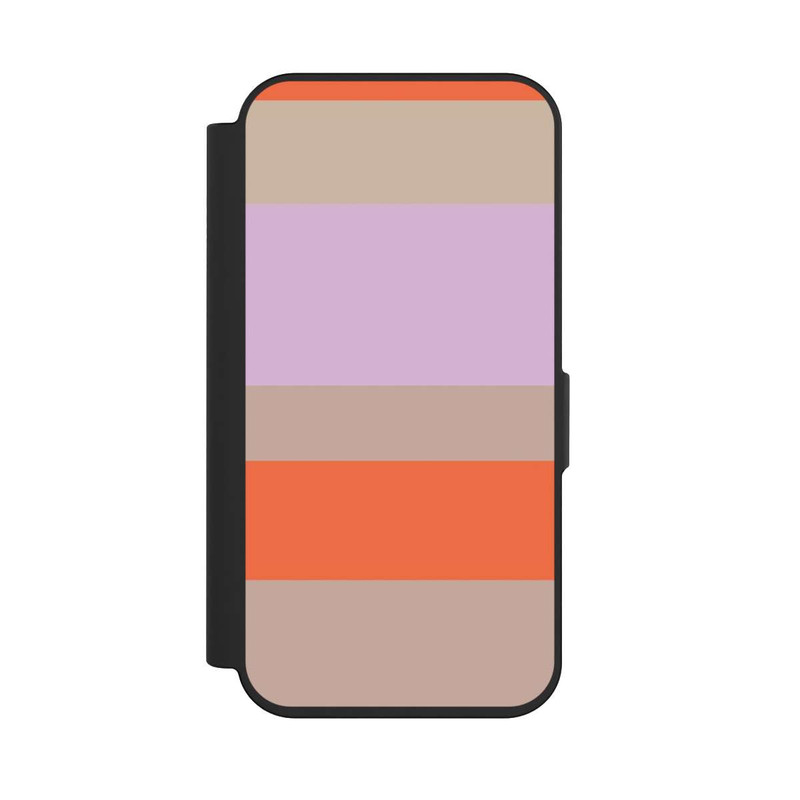 iPhone 15 Pro NIVOflip Moca Lila Orange Stripes