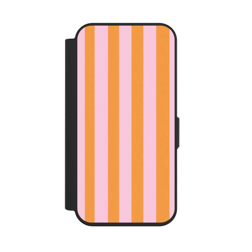 Apple iPhone 15 Pro NIVOflip Orange Rosa Streifen