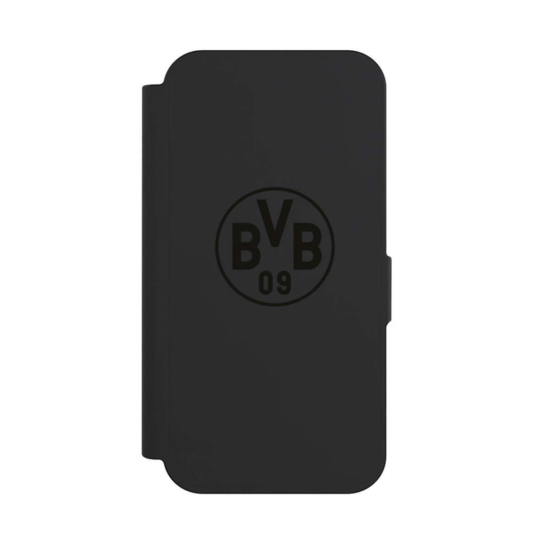 iPhone 15 Pro NIVOflip BVB Logo Schwarz Transparent