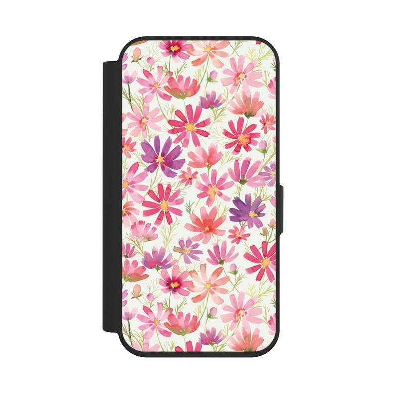 iPhone 15 Pro NIVOflip Boho Cosmos Flowers Purple