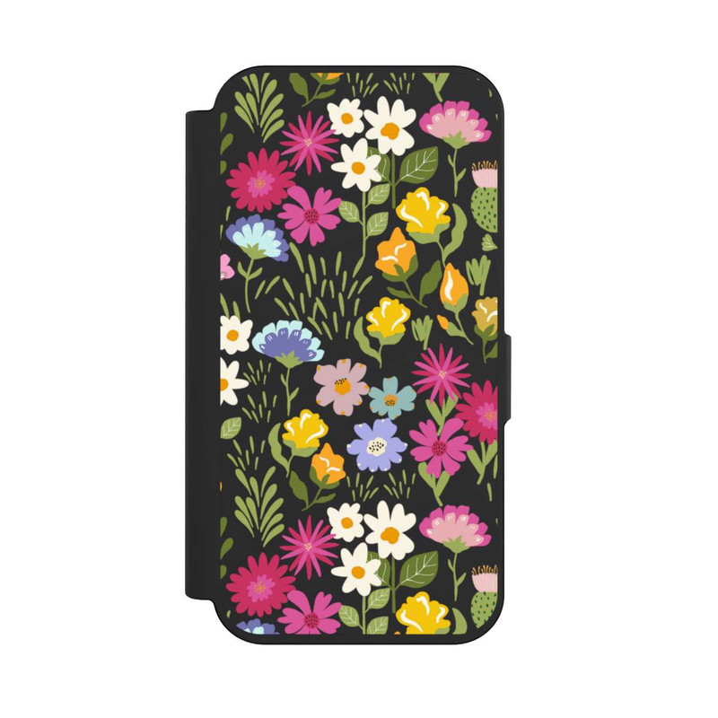 iPhone 15 Pro NIVOflip Bunte Sommerblumen Transparent