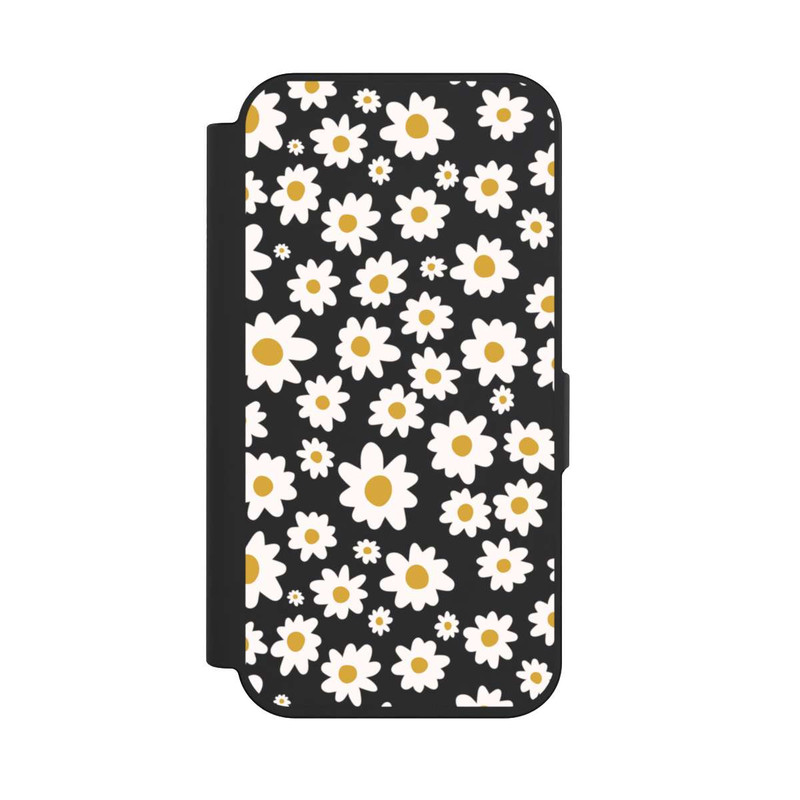 iPhone 15 Pro NIVOflip Daisy Flower Seamless Pattern Transparent