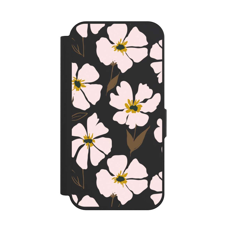 iPhone 15 Pro NIVOflip Simple Pastell Flowers Rose Transparent
