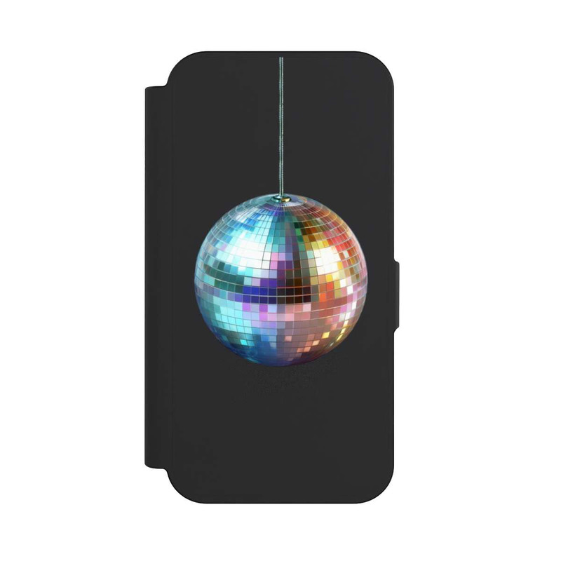 iPhone 15 Pro NIVOflip Discokugel Party Blau Gold Transparent mit KI