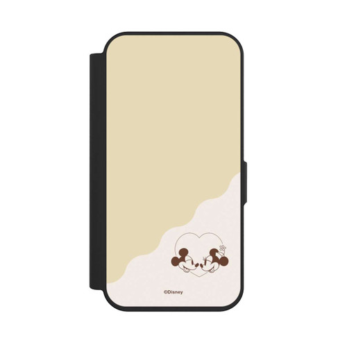 Apple iPhone 15 Pro NIVOflip Mickey and Minnie Love Heart Beige
