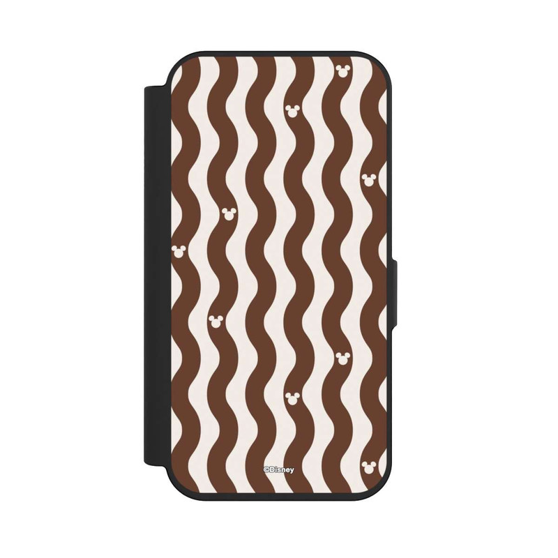 iPhone 15 Pro NIVOflip Micky Muster Braune Wellen
