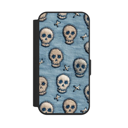Apple iPhone 15 Pro NIVOflip Skulls on Jeans Pattern